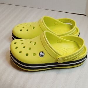 CROCS Kids Bright Yellow Sandals Size J3